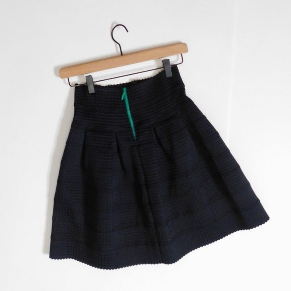 Anthropologie GIRLS FROM SAVOY Black Ponte Bell Skirt Mini Preppy X-Small Small - Picture 9 of 16